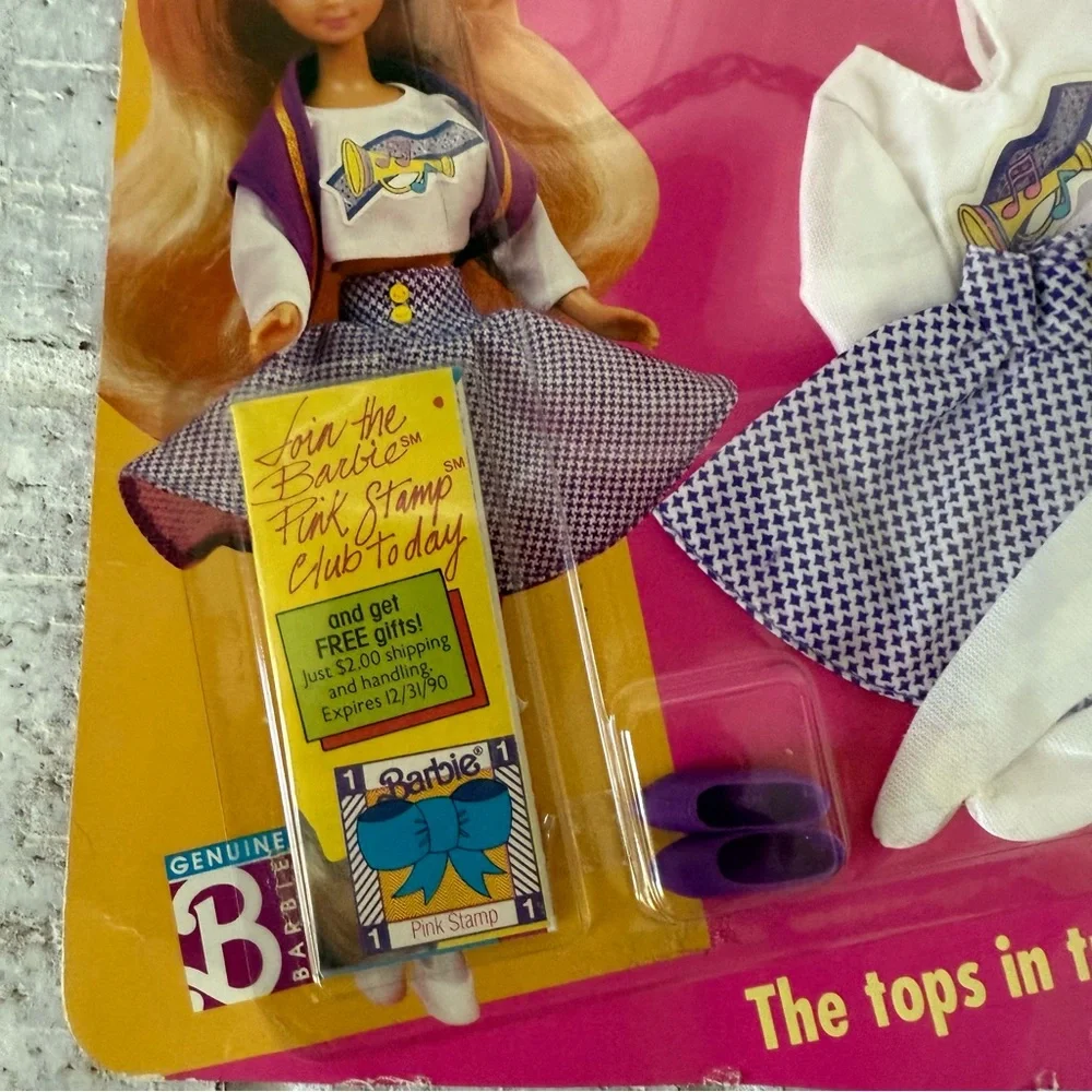 New in Package Vintage 1989 Sealed Mattel Skipper Barbie Cool Tops Fashions Set
